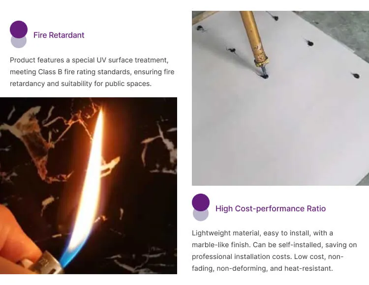 Lámina de mármol de PVC